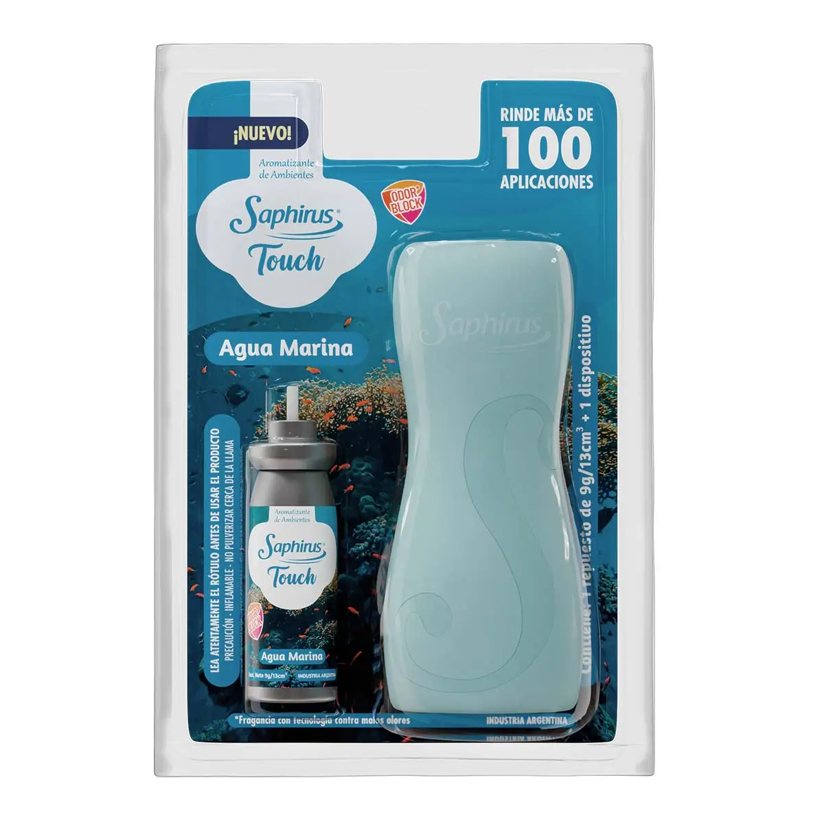 SAPHIRUS TOUCH AGUA MARINA + DISPOSITIVO CELESTE